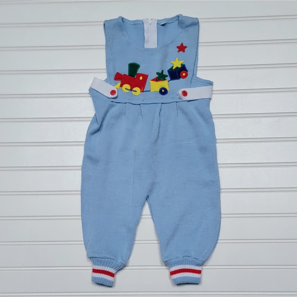 Vintage Train Sweater Romper - Picture 1 of 5